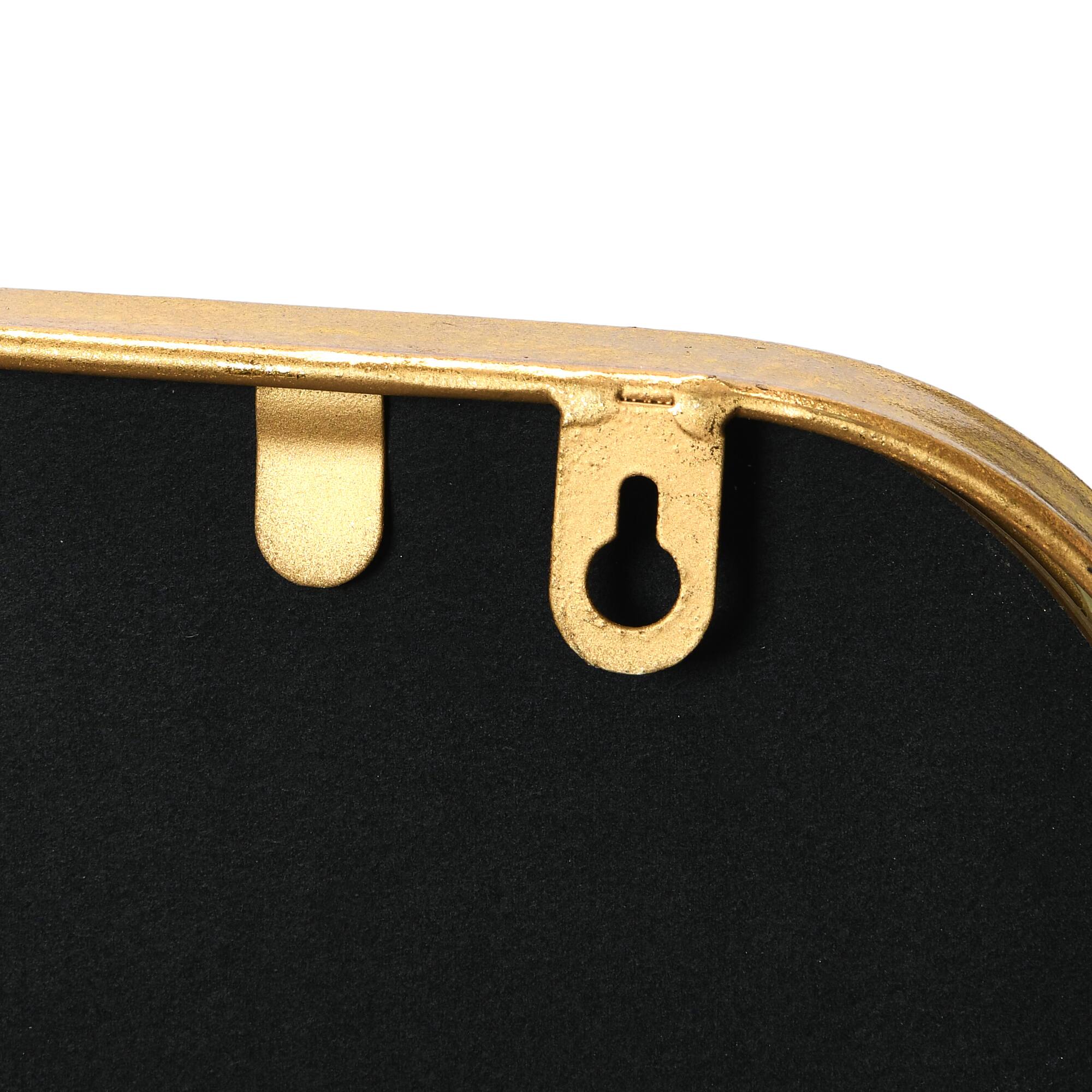 Hello Honey® Gold Finish Rounded Edge Square Metal Framed Wall Mirror